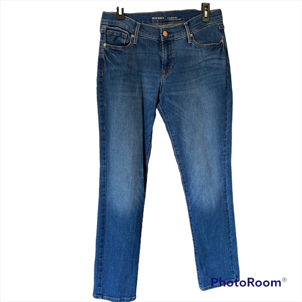 Old Navy Original Mid Rise Medium Wash 5Pocket Denim Jean 6Short
